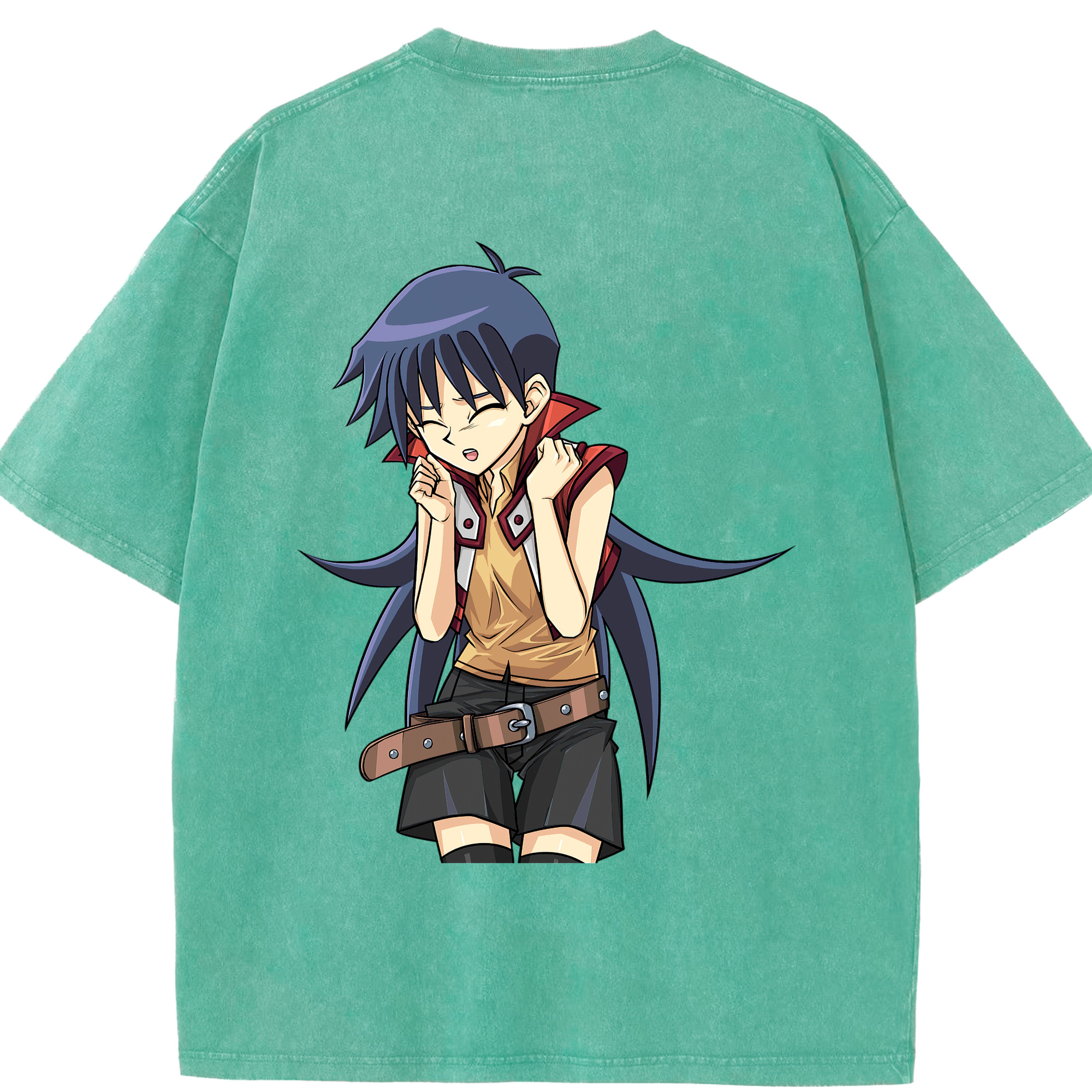 （画像用） 遊☆戯☆王 Yu-Gi-Oh! 綿100% ヴィンテージ風 半袖Tシャツ（背面プリント）